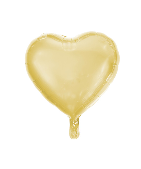 16-inch solar gold heart foil balloon – shiny metallic balloon for weddings, birthdays, and elegant party décor