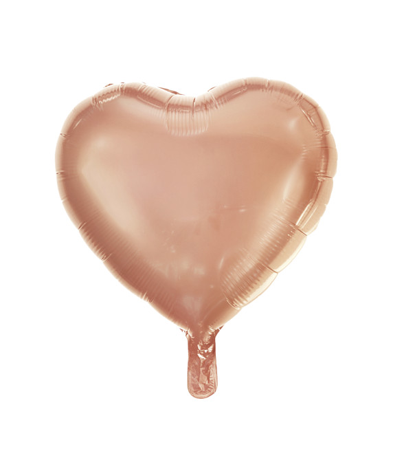 16-inch rose gold heart foil balloon – stylish metallic balloon for weddings, birthdays, and romantic celebrations