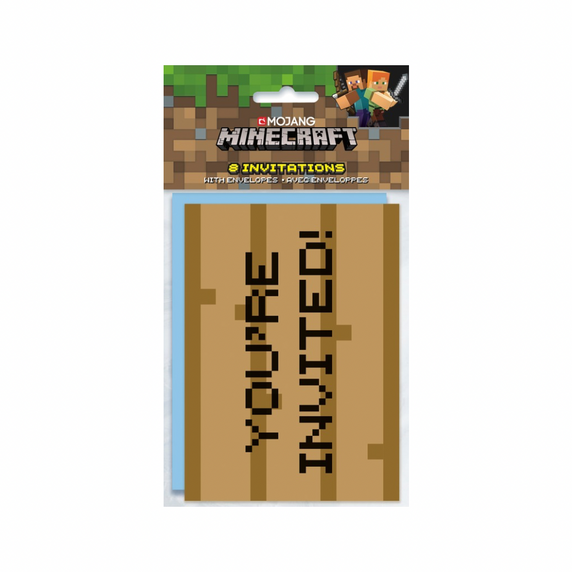 Minecraft birthday party invites