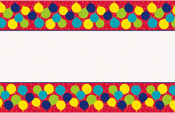 Balloon Party Birthday Plastic Tablecover 54 x 84