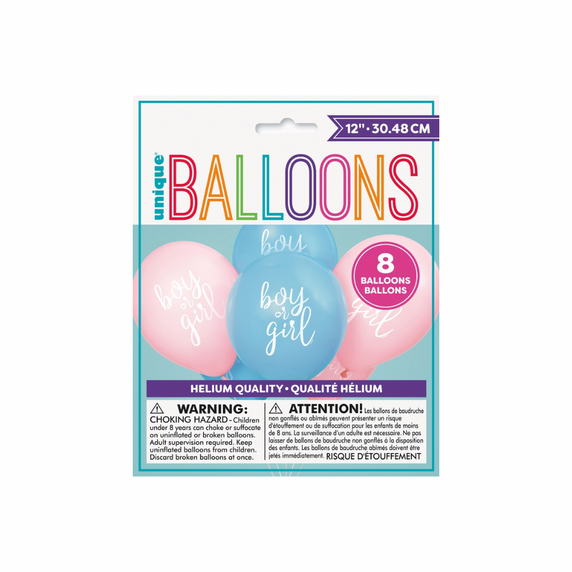 Baby shower latex balloons 12in 8ct
