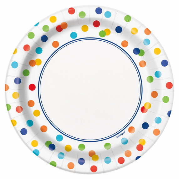 Small colorful party plate for kids celebrations