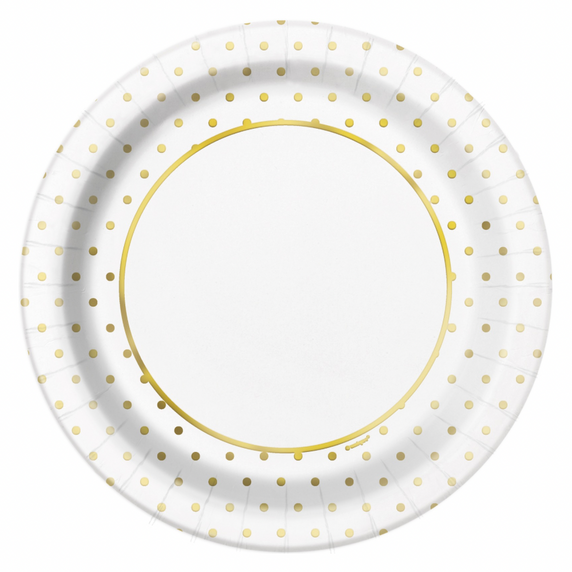 Elegant gold disposable plate