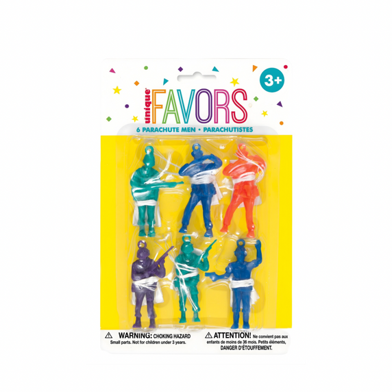 Parachute men toy 6 ct party favor