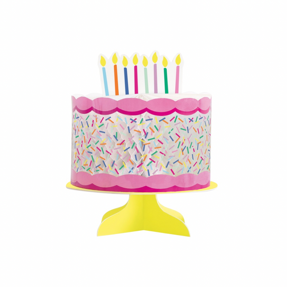 Pink Sprinkle Honeycomb cake decoration 8 in