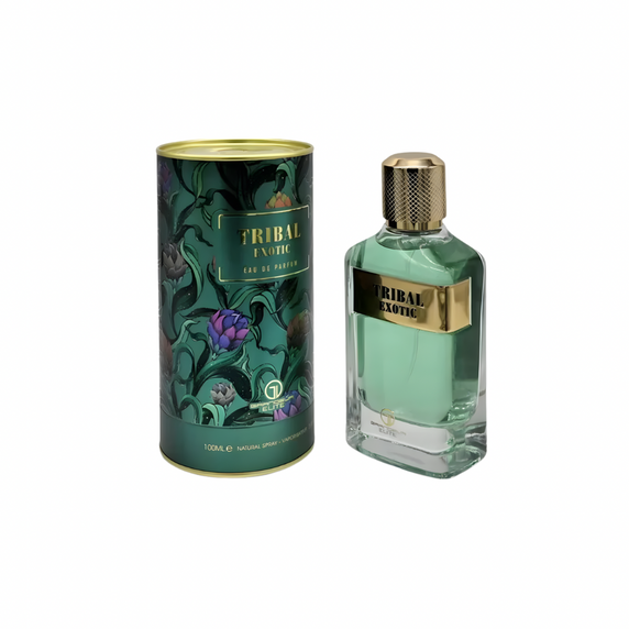 Tribal Exotic bottle and box presentation