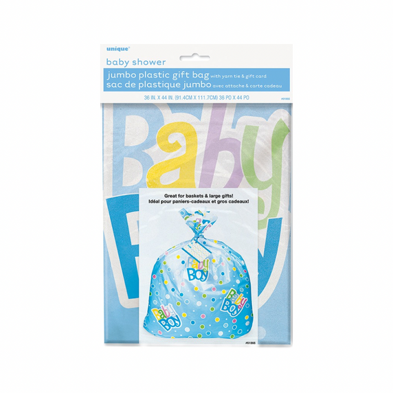 Baby Boy jumbo plastic gift bag 36 x 44 inches