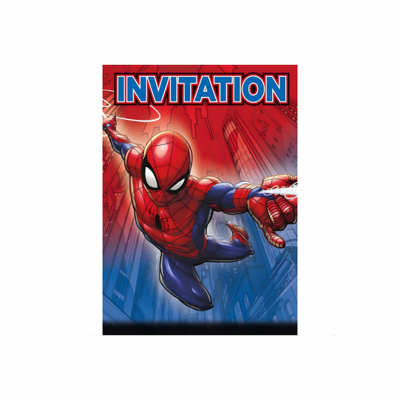 Spider-Man themed party invites