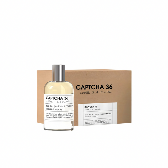 Captcha 36 eau de parfum packaging 3.4 fl oz