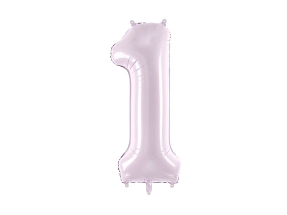 PartyDeco Giant Pastel Lilac Number 1 Mylar Balloon – First Birthday Decoration