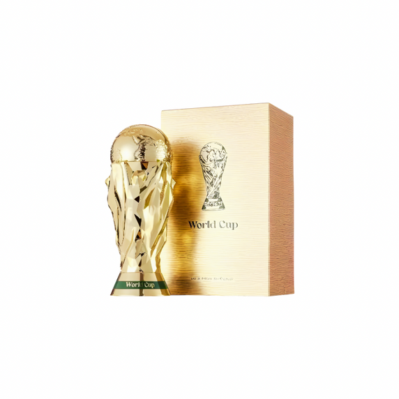 World Cup Edition cologne bottle close up detail