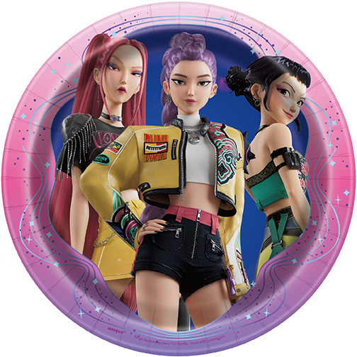 KPop Demon Hunters Dessert Plates 8 Count for Birthday Party Tableware