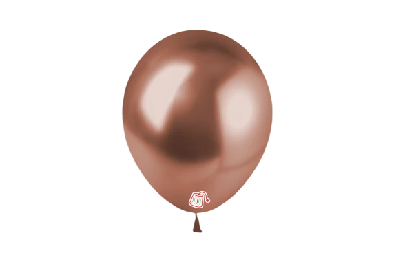 18 Inch Platinum Rose Gold Chrome Latex Balloons 15 Pack for Party Decorations