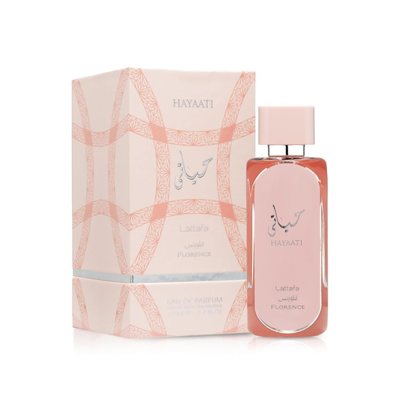 Hayaati Florence by Lattafa Sweet Floral Fruity Gourmand Fragrance with Box
