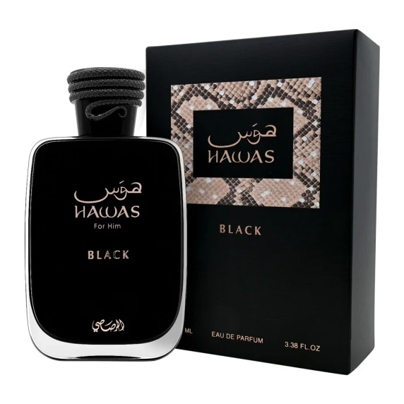 Hawas Black by Rasasi Men's Cologne Spray 3.4 oz Pineapple Bergamot Scent