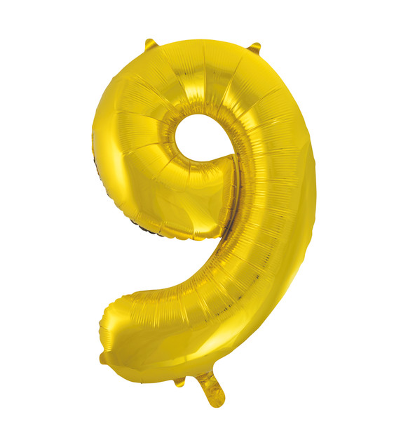 34" Balloon Number 9 Gold