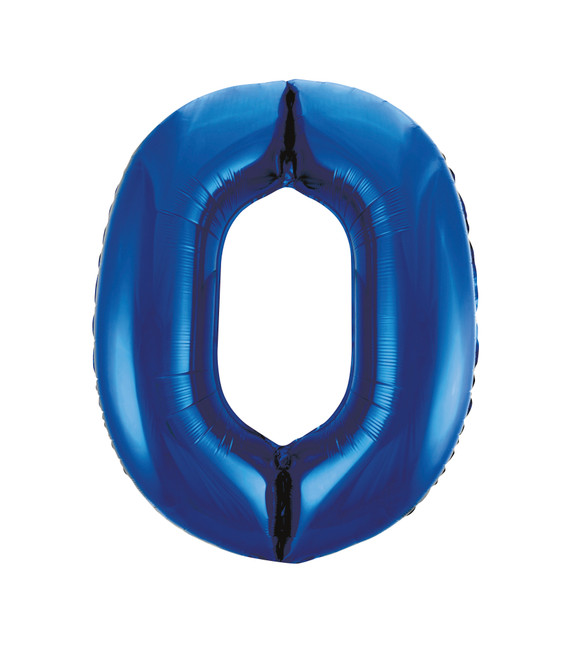 Giant Balloon Numeral number 0 blue