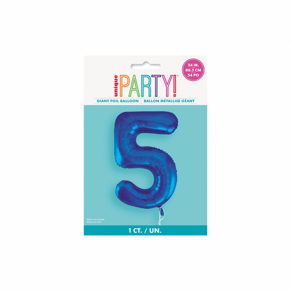 Navy blue number 5 balloon for birthday party décor