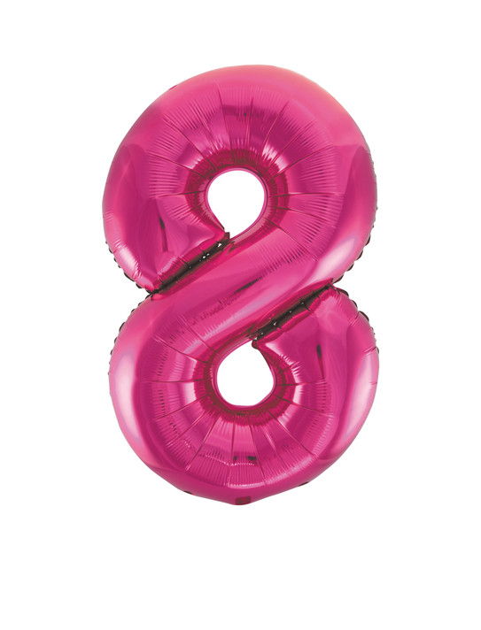 Giant Balloon Numeral number 8 Rose