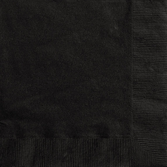 Black Small Paper Napkins 20 ct