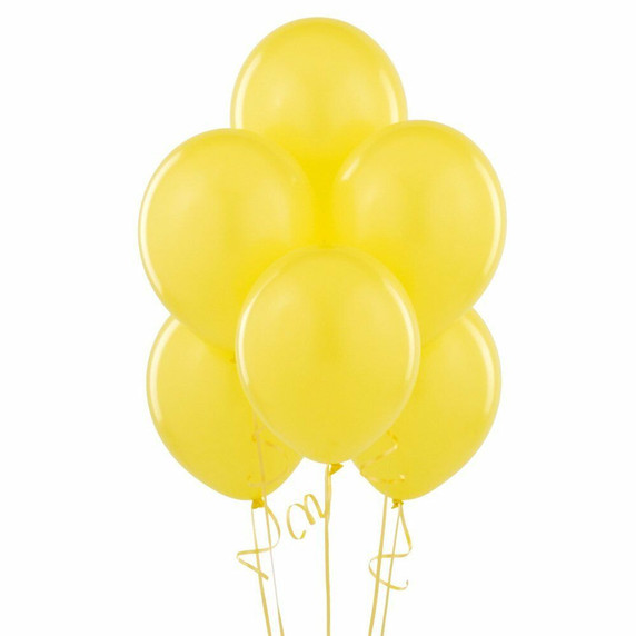 10 Balloons Helium Quality Sunburst Yellow 12" 30.4 cm