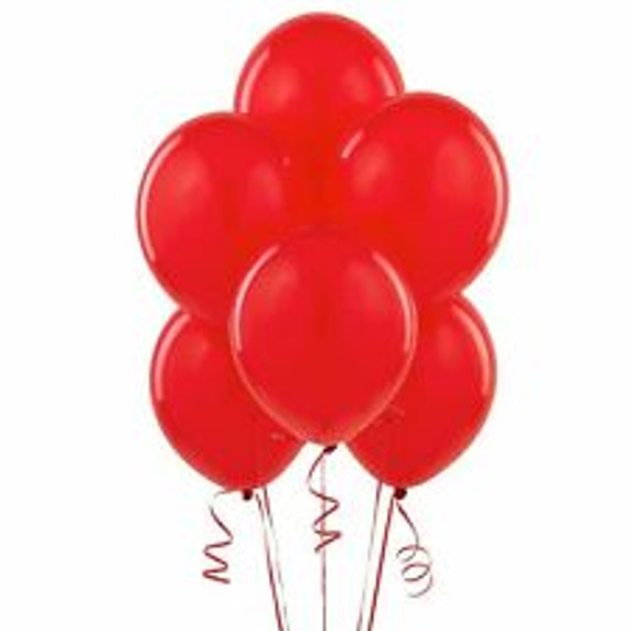 10 Balloons Helium Quality Ruby Red