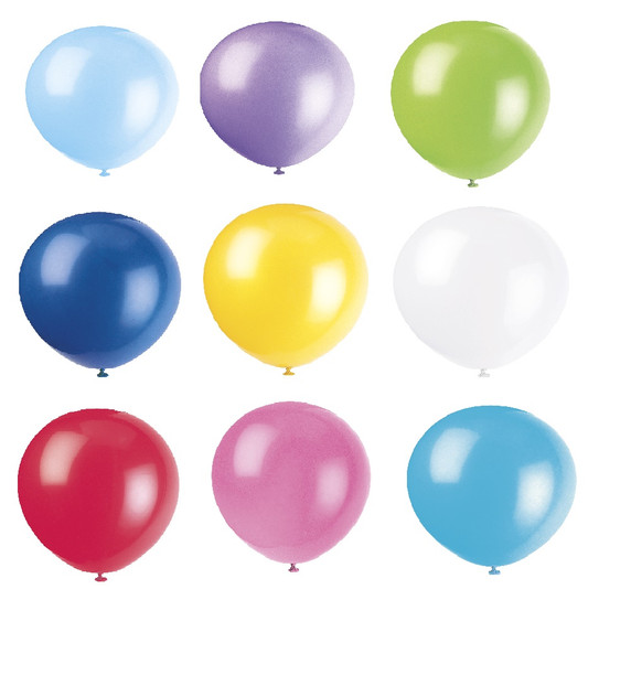 10-Pack of Vibrant Helium Quality Balloons: Lime Green, Baby Blue, BubbleGum Pink, Ruby Red, Snow White, Teal, Sunburst Yellow, Spring Lavender, Royal Blue - Elevate Your Celebration!