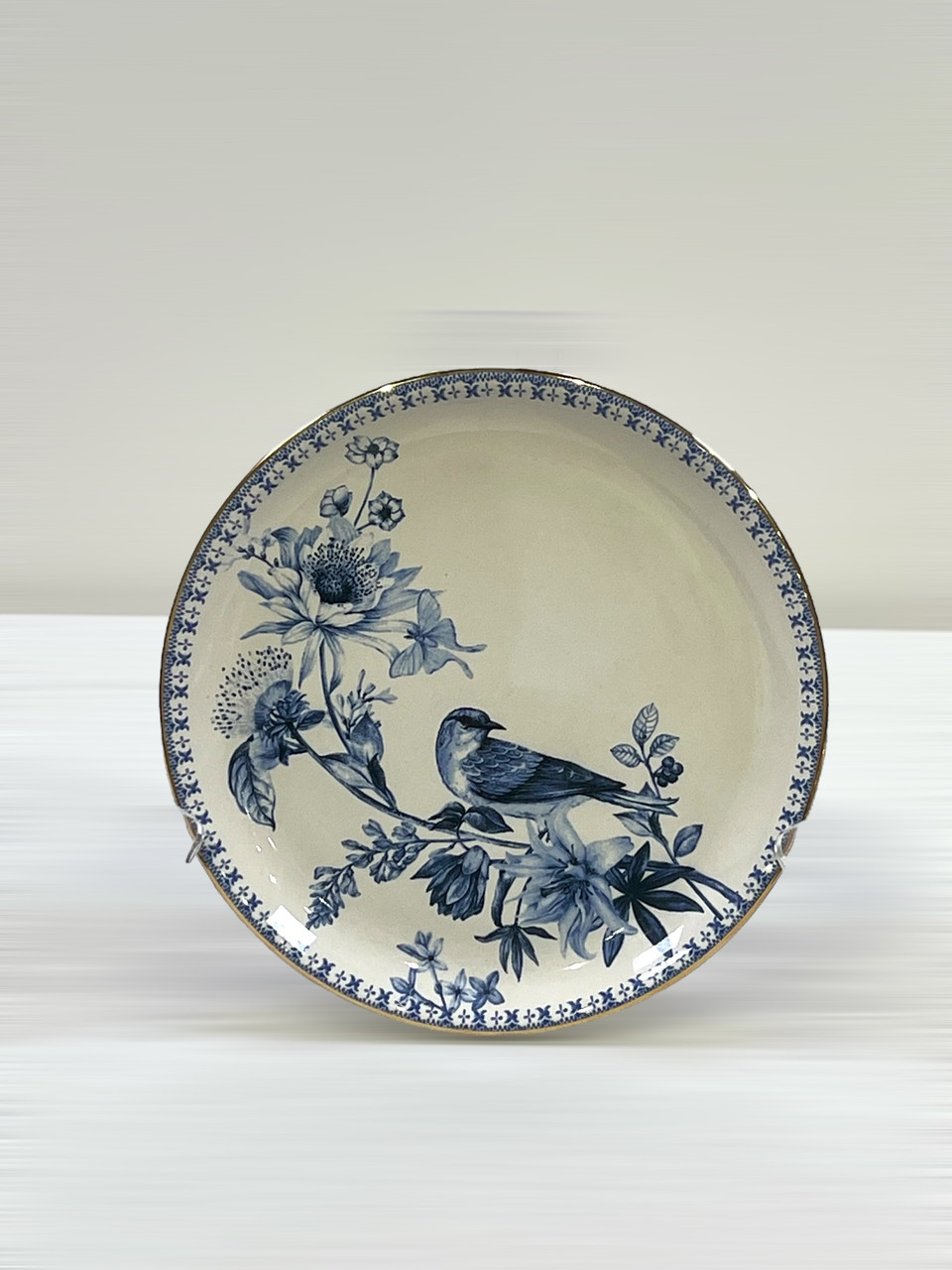 H&H Set De 6 Assiettes à Dessert Azulejo En Mélamine - Style Portugais Bleu Azur, Élégantes Et Résistantes