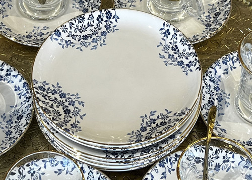 6 Assiettes à dessert 15 cm _ BLUE IVY