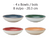 ENS DE DÎNÉES 12 PCS MOUCHETÉ A/REBORD RÉCOLTE MULTI - BURANO