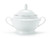 Soupeière 3000CC _Porcelaine fine _  ligne argenté