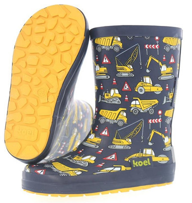 Wellie Bare Print Tractor Blue