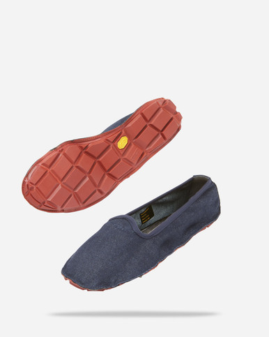 One Quarter Slipon Jeans Women Dark Blue/Brick