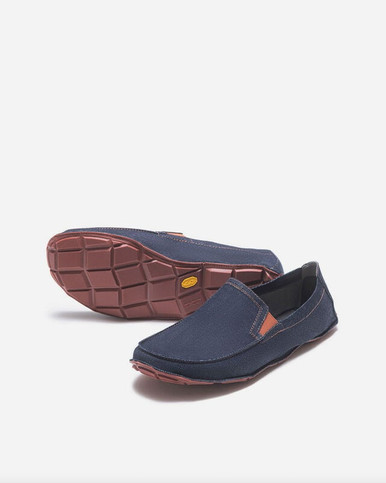 One Quarter Moc Jeans Men Dark Blue/Brick