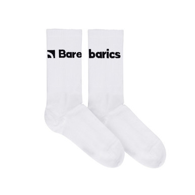 Barefoot Socks BB Crew White Big Logo