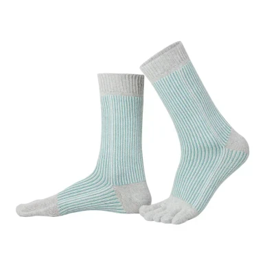TG Calf-Length Glitter Stripe Lightgey/Green