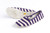 One Quarter Slipon Canvas Women Stripes White/Purple