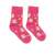 Barefoot Socks Crew Kids Unicorn BubbleGum Pink