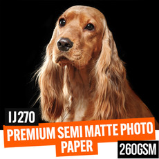 Premium semi matte photo paper 260gsm 44" x 30 meter roll - 3" core