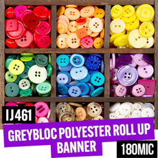 GreyBloc Polyester PVC free roll-up banner 180mic 42" x 30 meter roll