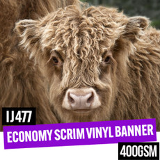 Low cost scrim vinyl indoor & outdoor banner 400gsm 50" x 18 meter roll