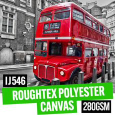 Matte white rough textured polyester canvas 280gsm 60" x 18 meter roll