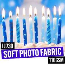 Soft, light polyester PVC free photo fabric 110gsm 42" x 60 meter roll.