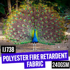 PVC free fire retardant polyester fabric 240gsm 50" x 30 meter roll.