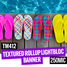 Textured bright white Roll-Up Lightbloc banner 250mic 36" x 30 meter roll