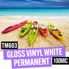 Gloss Vinyl White Permanent Adhesive 100mic 63" x 50m