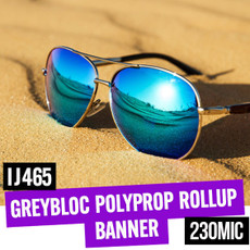 GreyBloc™ Polypropylene Roll Up Banner 230mic Free Sample (A4)