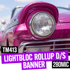 Lightbloc Roll-up smooth double-sided banner 280mic 36" x 50 meter roll
