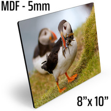 MDF Photo Panel 5mm with Stand - 8" x 10" with Photo and Size