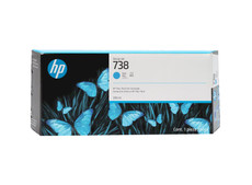 HP 738 300-ml Cyan DesignJet Ink Cartridge for HP Designjet T850 & T950, boxed